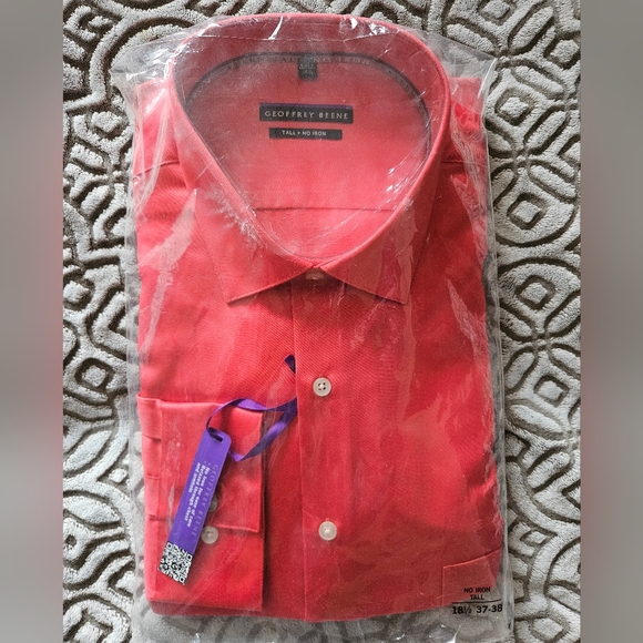 18 37/38 dress shirt Red Kap Men's Long Sleeve Executive Oxford Dress Shirt, Size: 18, Light Blue